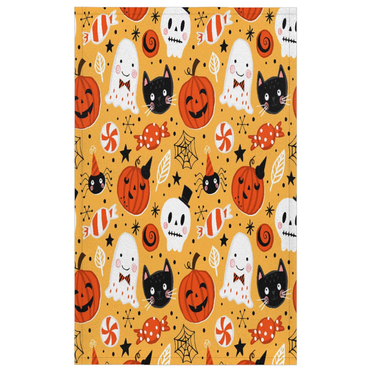 Macarrie Halloween-Küchentücher Set – 4 Stück, 35,6x53,3 Cm, Mikrofaser, Saugfähig Mit Katzen-Muster