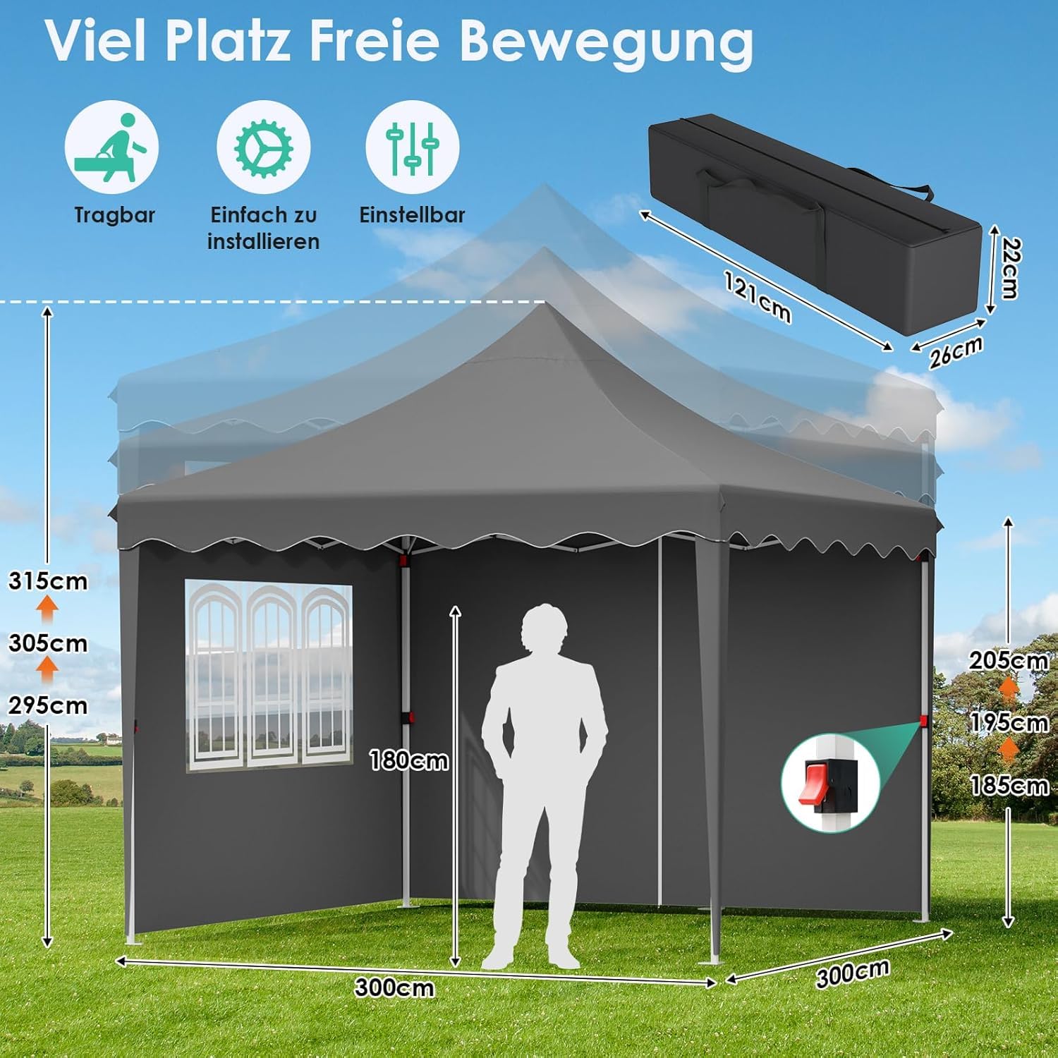 3x3 meter - Easy-up - Partytent kopen? | Lage prijs