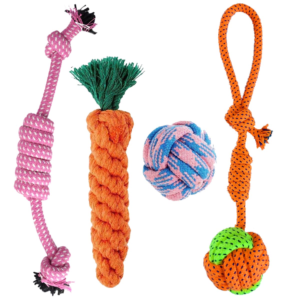 YouHaveDeal Dog Chew Toys for Aggressive Chewers, 4 Pack Interactive Dog Rope Toys for Medium Large Breeds - Color May Vary (B0BGPB7D88) Amazon Price History, Amazon Price Tracker