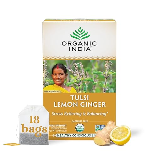 Miniatura 14 de Organic India Té Original de Tulsi - Té de Hierbas, Albahaca Santa y Albahaca Africana para Calma y Alivio del Estrés, Apoyo al Sistema Inmune,