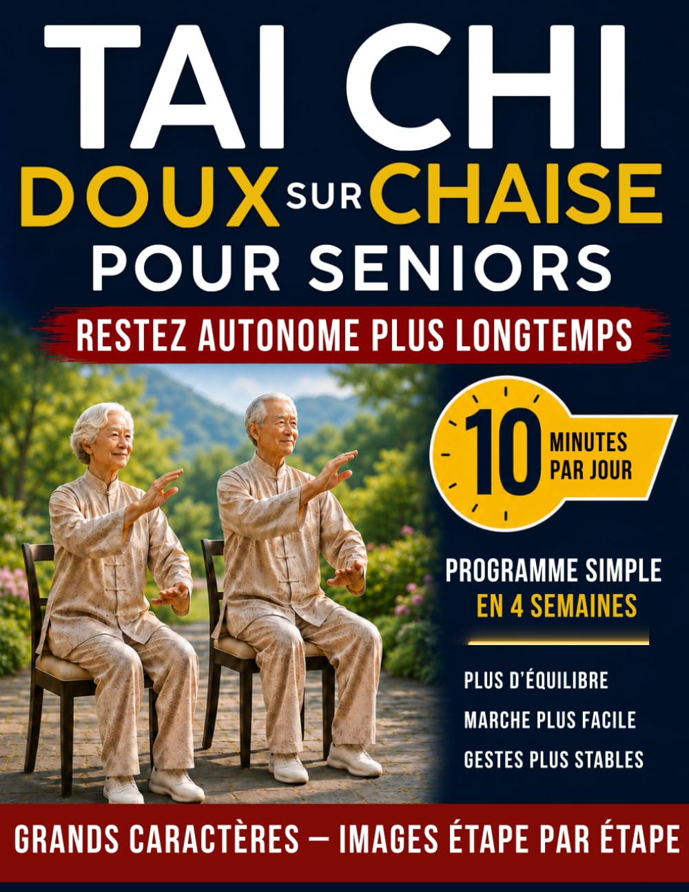 Tai-chi doux sur chaise pour seniors: Le guide pratique pour retrouver confiance en votre corps, préserver votre autonomie et améliorer l’équilibre grâce à une méthode douce de 10 minutes par jour