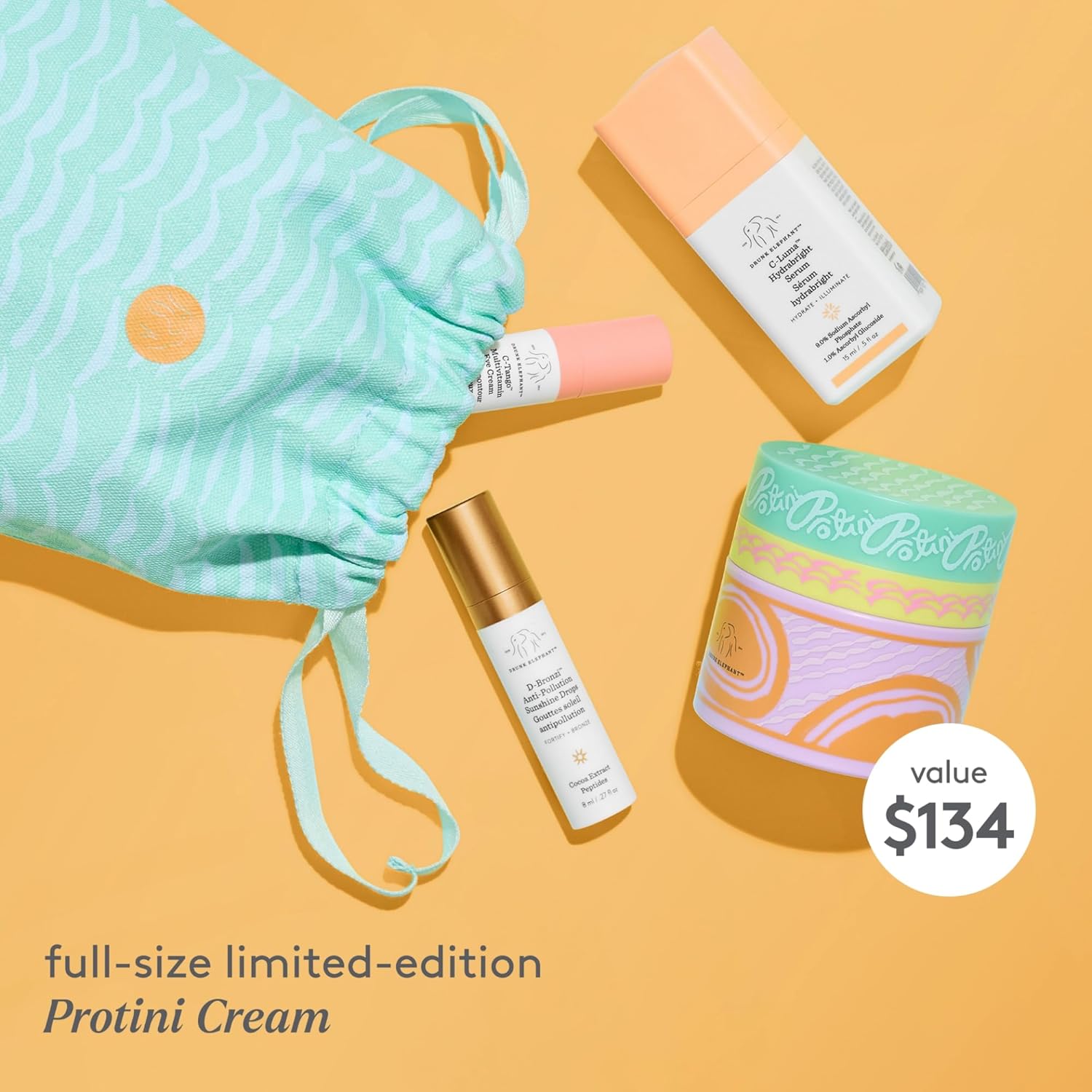 individual bottles arranged for travel