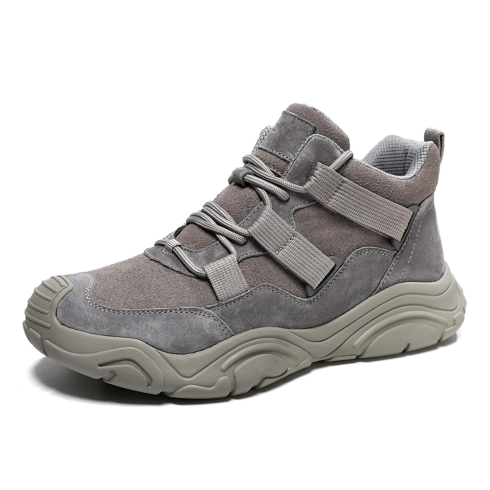 Botas Senderismo Impermeables Hombre Ligero Trekking Aire Libre | Ante Transpirable Caña Alta Con Cordones Antideslizante Con Plataforma Para Mochileros Acampadas Montaña