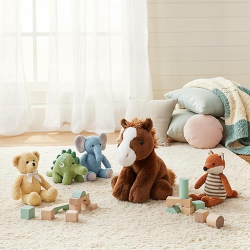 Miniatura 7 de The Petting Zoo Floppy Horse Stuffed Animal Plushie, Gifts for Kids, Wild Onez Wildlife Animals, Horse Plush Toy 8 inches