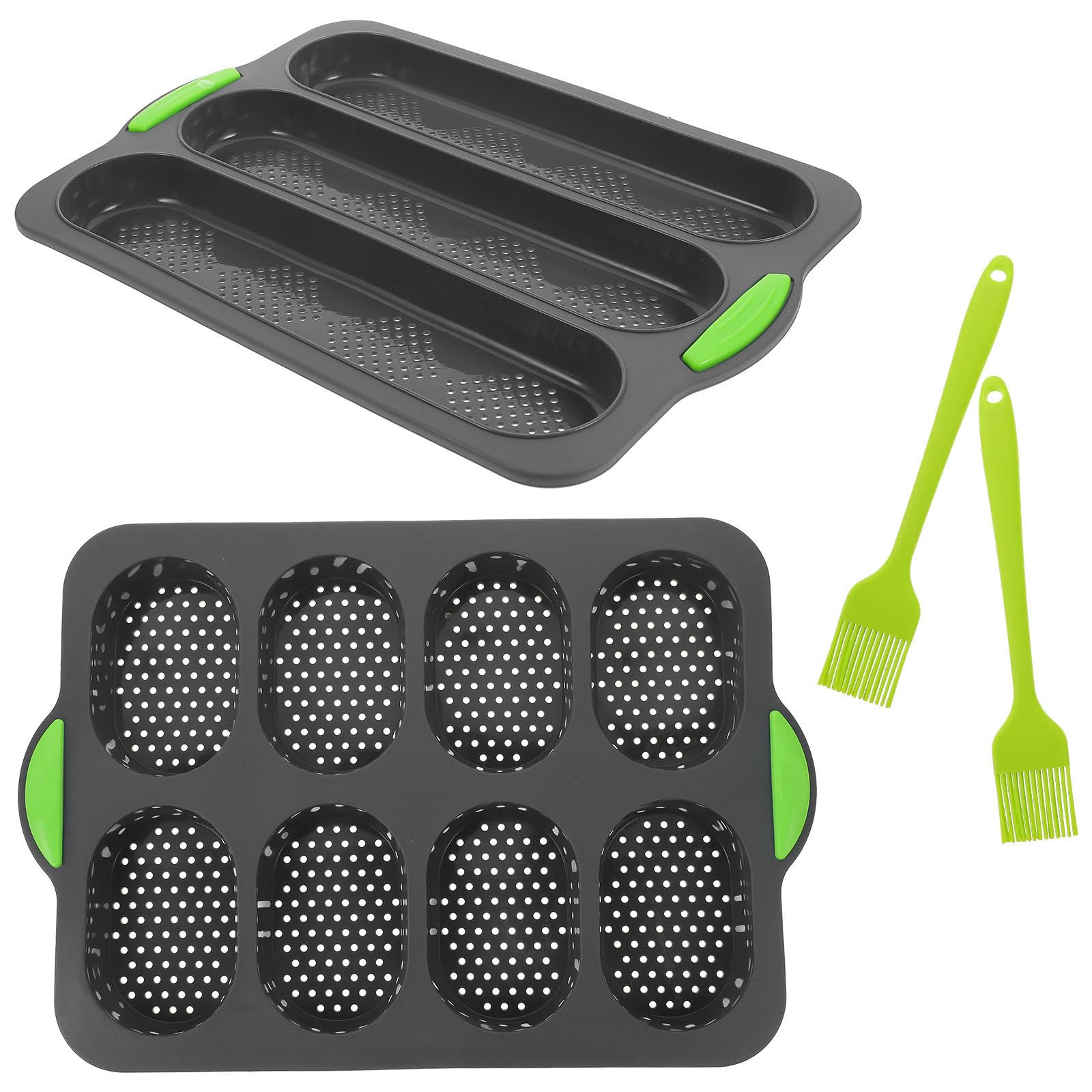 Molde para Hornear Pan Francés de Silicona Negro, Antiadherente Flexible