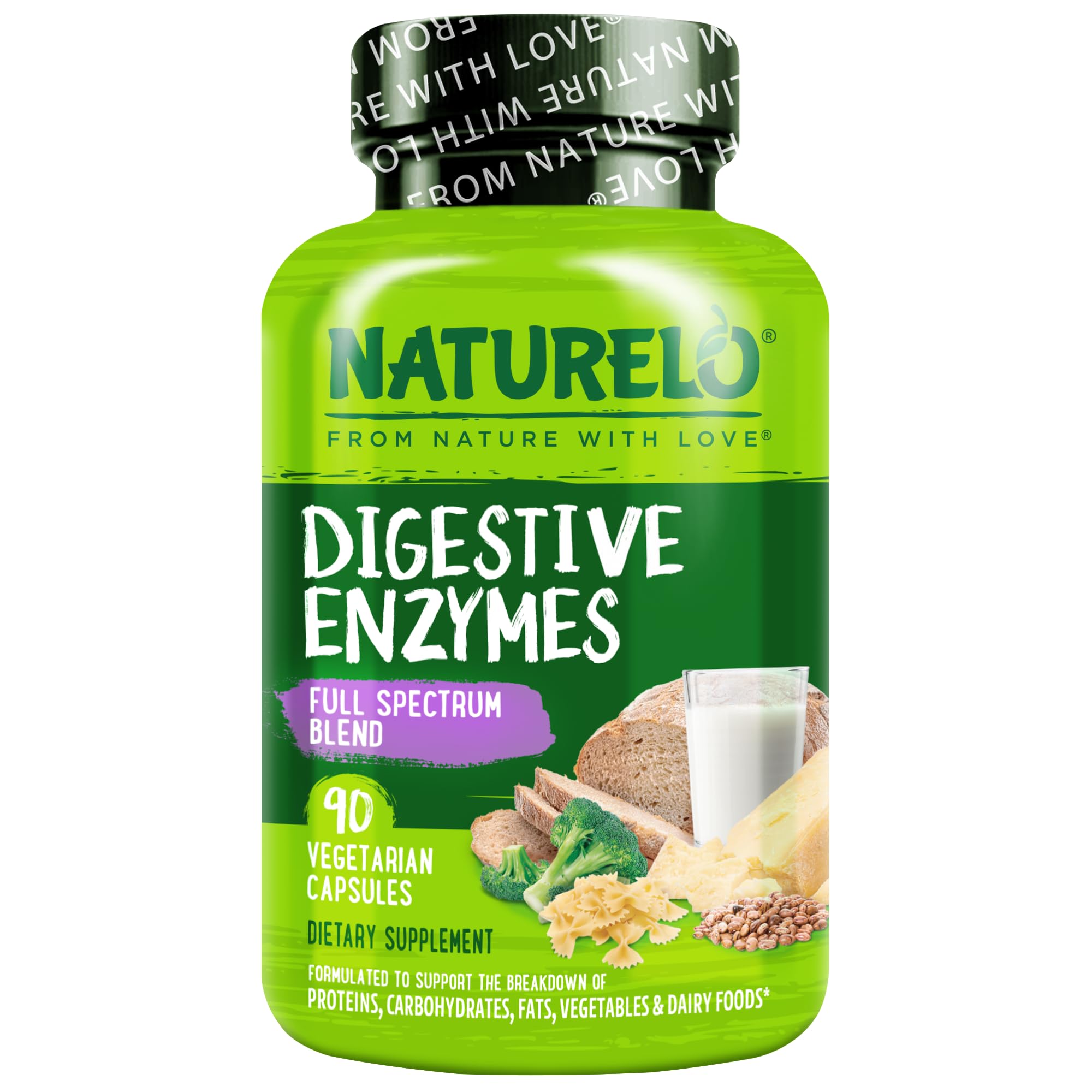 Amazon.com: NATURELO Digestive Enzymes - Full Spectrum Support