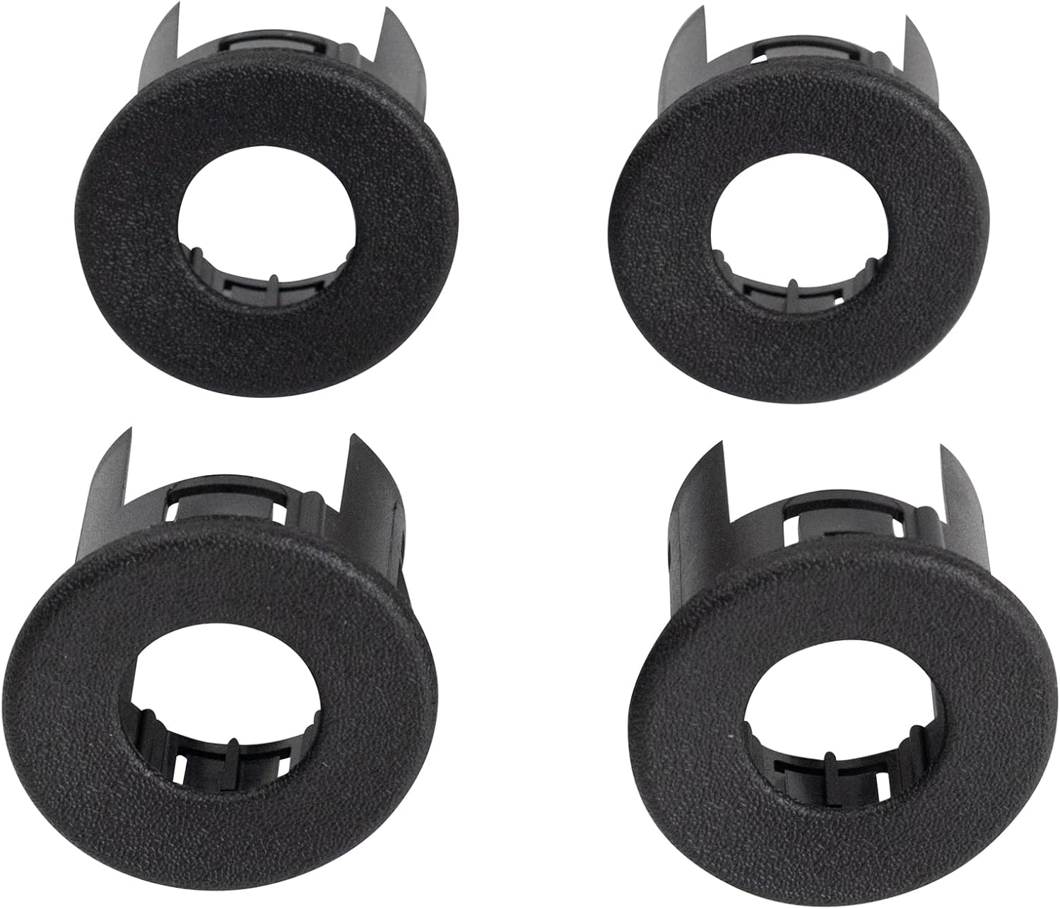TRQ Rear Parking Assist Sensor Bezel Set Compatible with 2007-2013 Chevrolet Avalanche 2007-2014 Silverado 1500 Silverado 2500 HD Silverado 3500 HD GMC Sierra 1500 Sierra 2500 HD Sierra 3500 HD