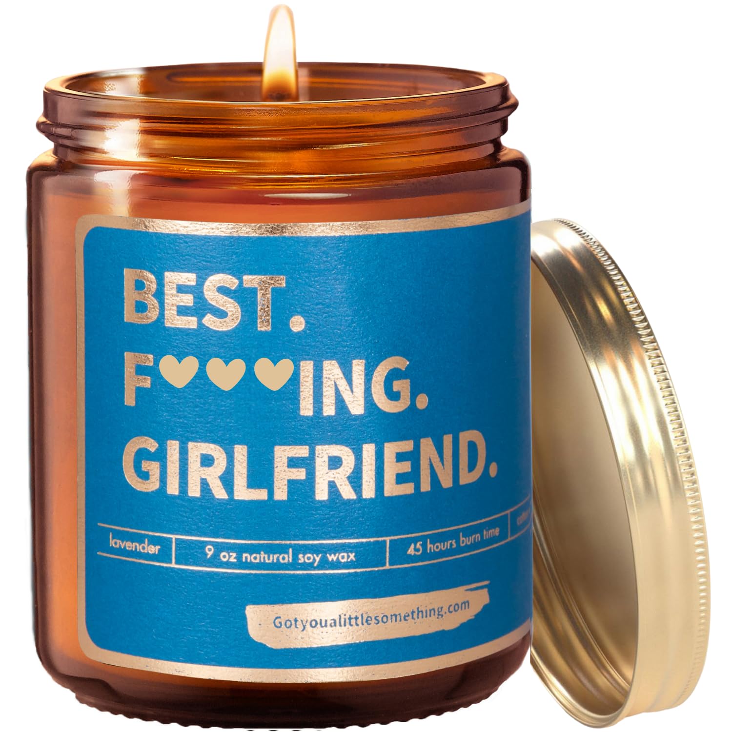 Gifts for Girlfriend from Boyfriend - Funny Hand Poured Candle Made with Natural Soy Wax (9oz) - I Love My Girlfriend Gifts for Birthday, Valentines, Anniversary - Romantic Present Idea for Her