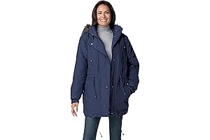 Women's Plus Size Quilt-Lined Taslon Anorak