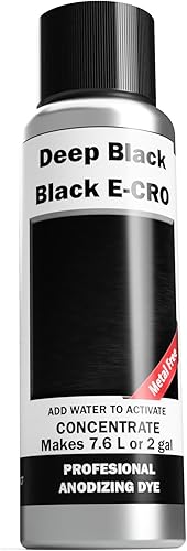 Miniatura 3 de Tintes profesionales de pigmento anodizado de aluminio  Negro E-CRO  Negro claro a rico  Concentrado en polvo hace 7.6 litros o 2 galones