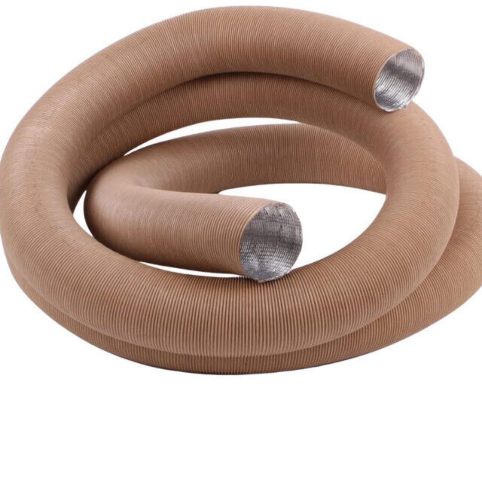 Qikaide Condotto estensibile in alluminio marrone da 300 cm per riscaldatori ad aria diesel per camper, camion, barca, macchina industriale 42 mm 60 mm 75 mm (60 mm)