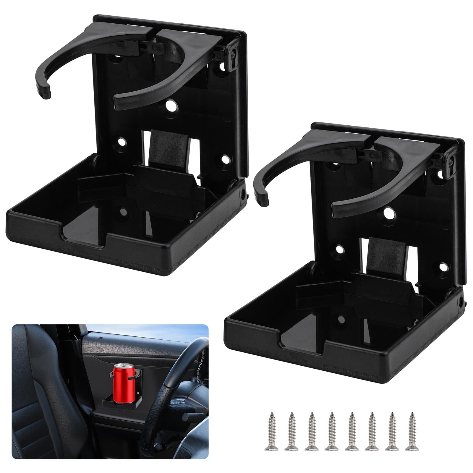 2pcs Car Cup Holder, Air Vent Cup Holder for Car, Adjustable Folding Drink Holders, Adjustable Automotive Cup Holders, Car Drink Holders With Screws, Adjustable Folding Cup Holder