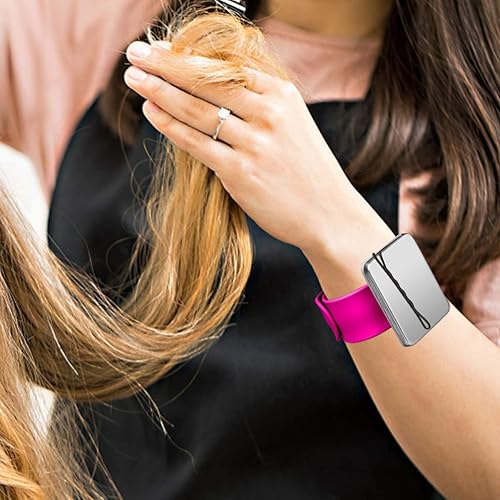 Miniatura 6 de FOMIYES Correa de muñeca de silicona para peluquería, pulsera magnética Bobby, pulsera de pasador de costura, soporte magnético de hierro para