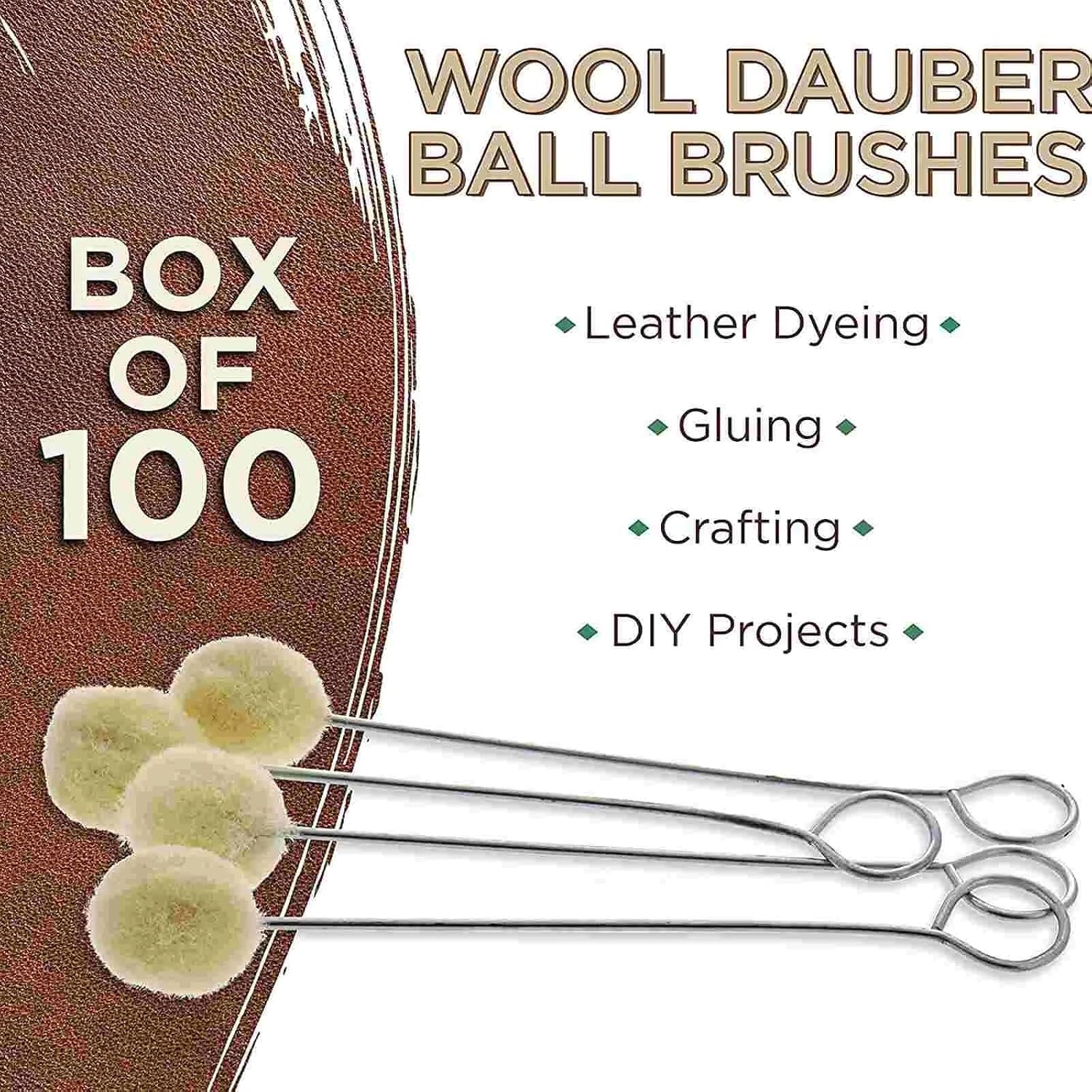 Dye Daubers Brush Wool Applicator Dyeing Dauber Tools Tool Handle Crafts Metal Diy Crafting Swab Projects Mit Metallgriff Dying - (Color: As Shown 1)
