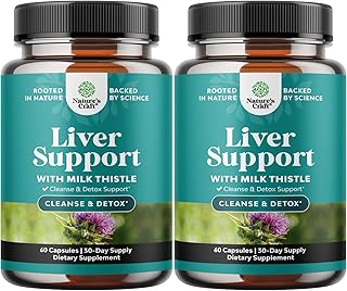Liver Cleanse Detox & Repair - Herbal Liver Support Milk Thistle Supplement - Silymarin Milk Thistle Supplements with Dandelion Root, Choline, Beetroot & Artichoke Extract - 60 Count (Pack of 2)