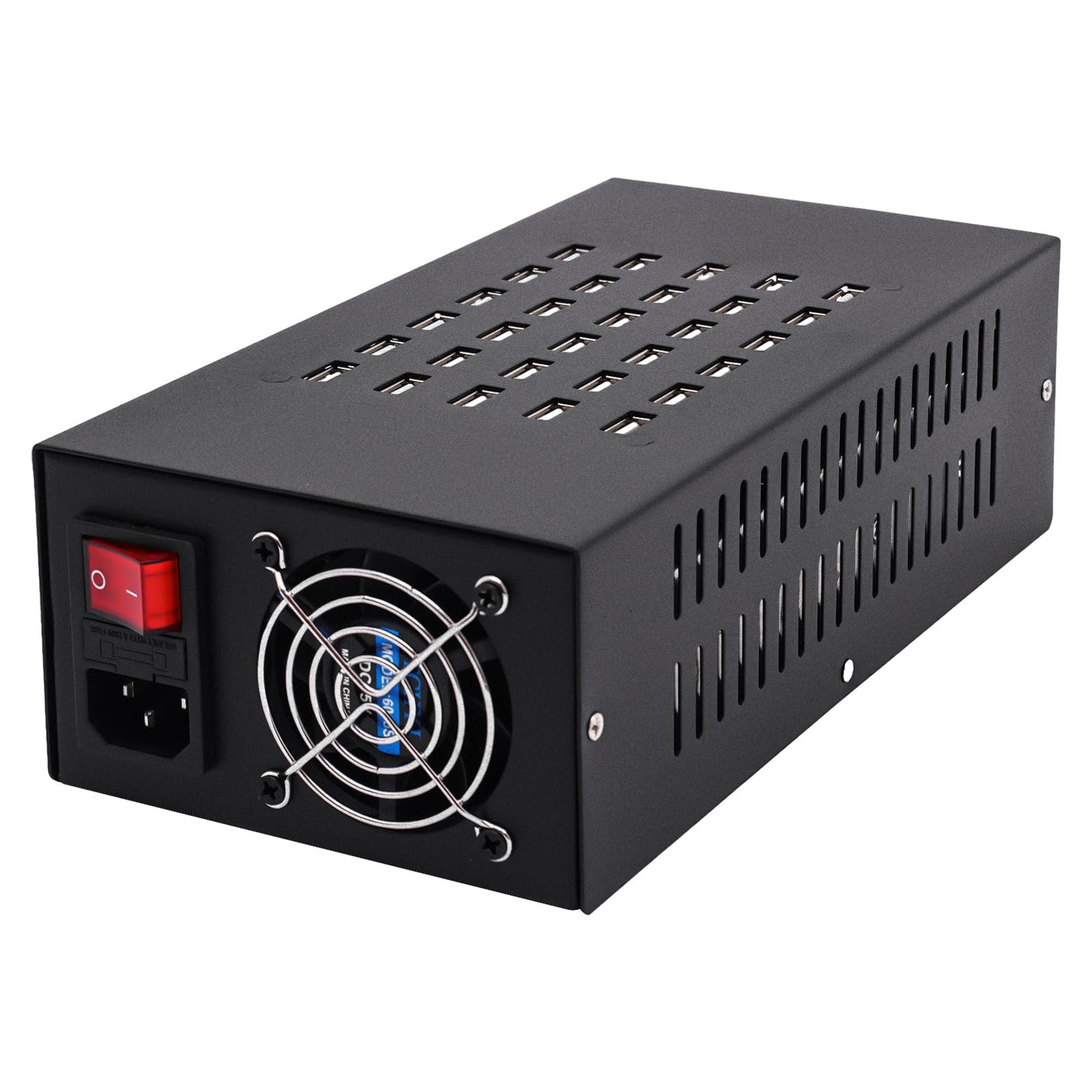 100W/20A 10-Port Desktop Charging Station PowerPort 6 Multi USB, Desktop USB Charger, Multi Port Travel Fast Wall Charger Hub for Smart Phones, Tablet and More, USB Charging Hub (300W 30Ports)