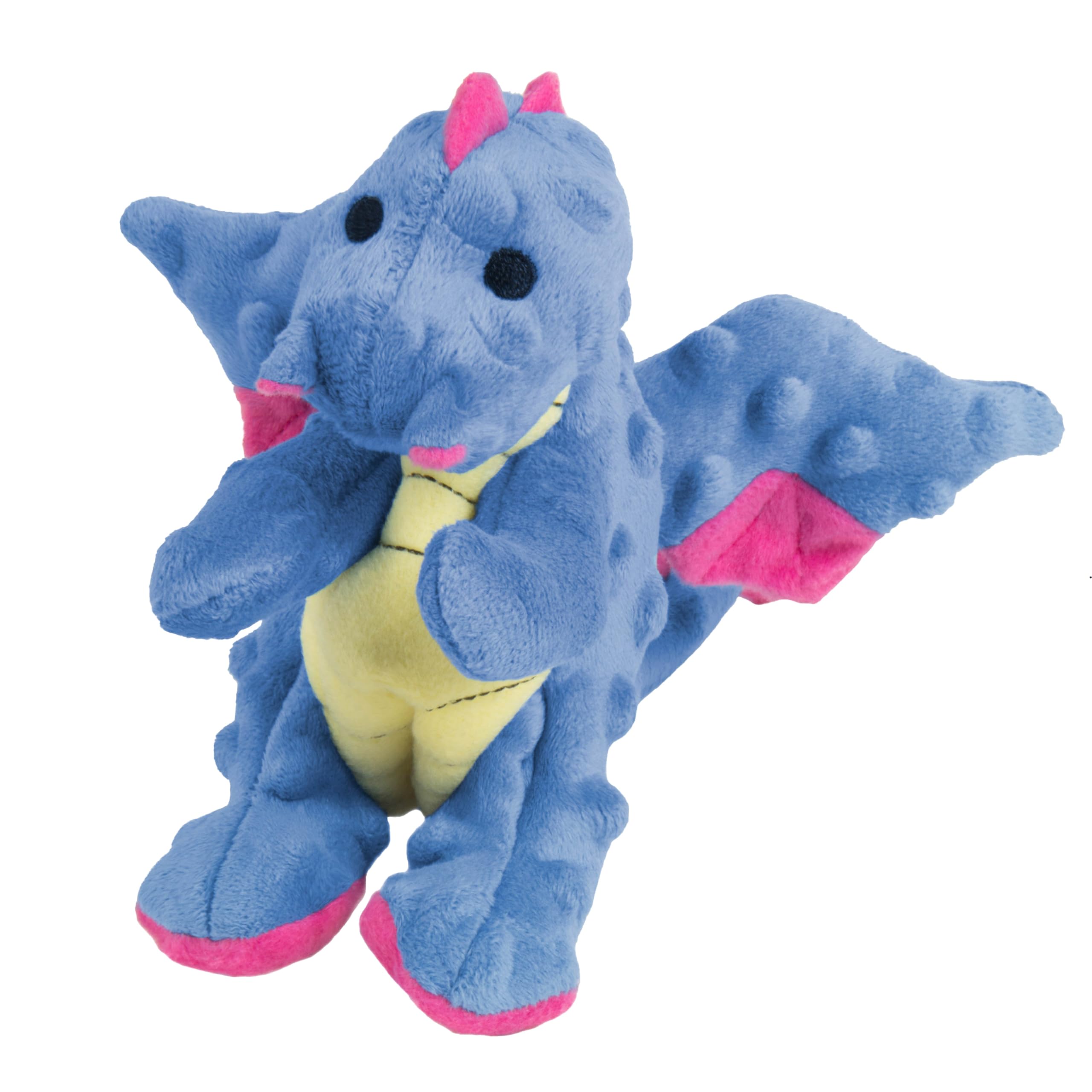 goDog Gators piepende pluche hondenspeelgoed, kauwbeschermingstechnologie - blauw, groot