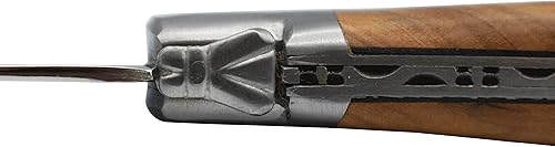 Miniatura 6 de Laguiole en Aubrac L uxury cuchillos para carne de acero inoxidable totalmente forjados, juego de 6 piezas con mango de madera de tujacedro,