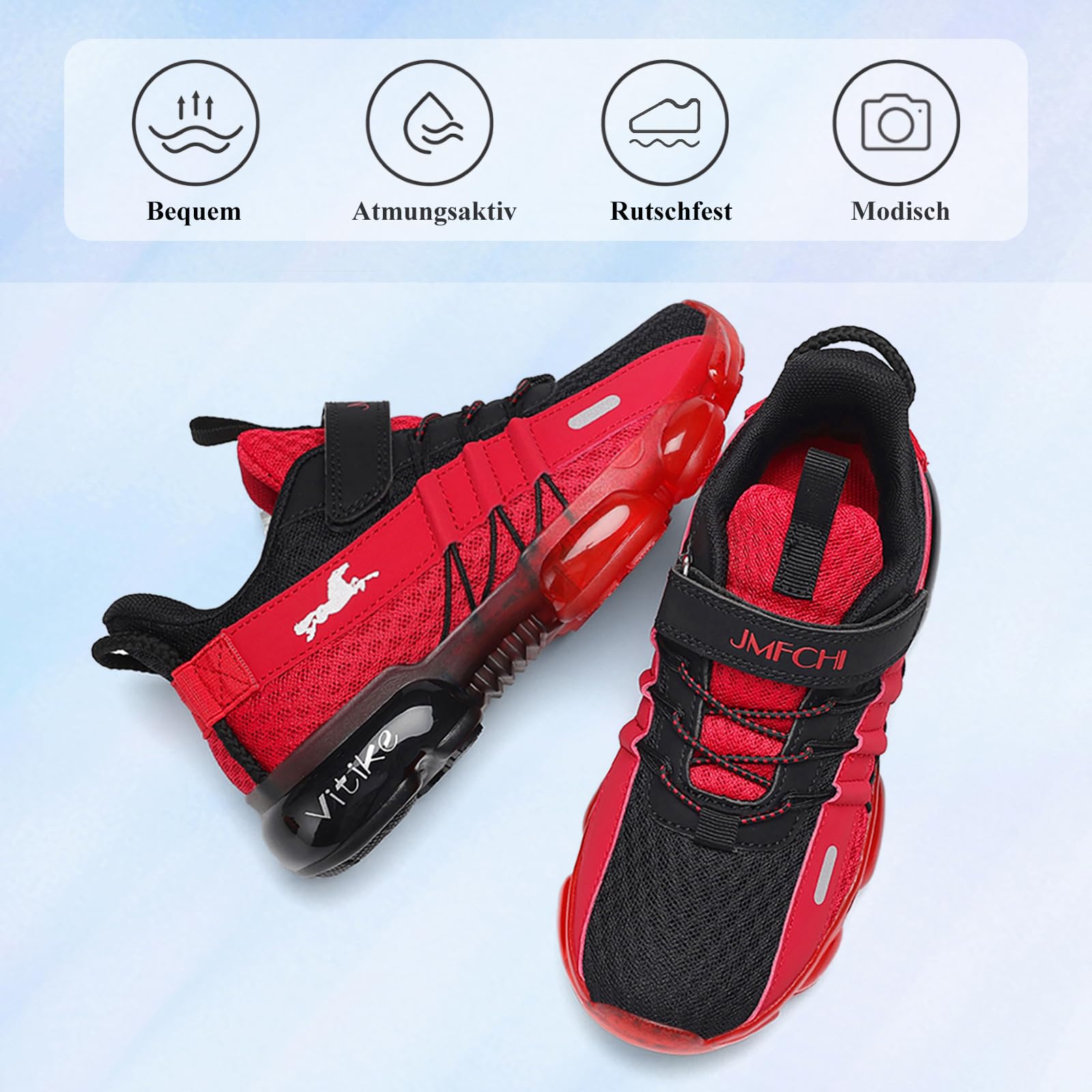 JMFCHI Zapatillas de deporte para niños, zapatillas para niños, zapatillas deportivas para exteriores, informales, transpirables, ligeras, unisex | Zapatos infantiles con malla transpirable, suela antideslizante, amortiguador, ideal para uso diario, sala