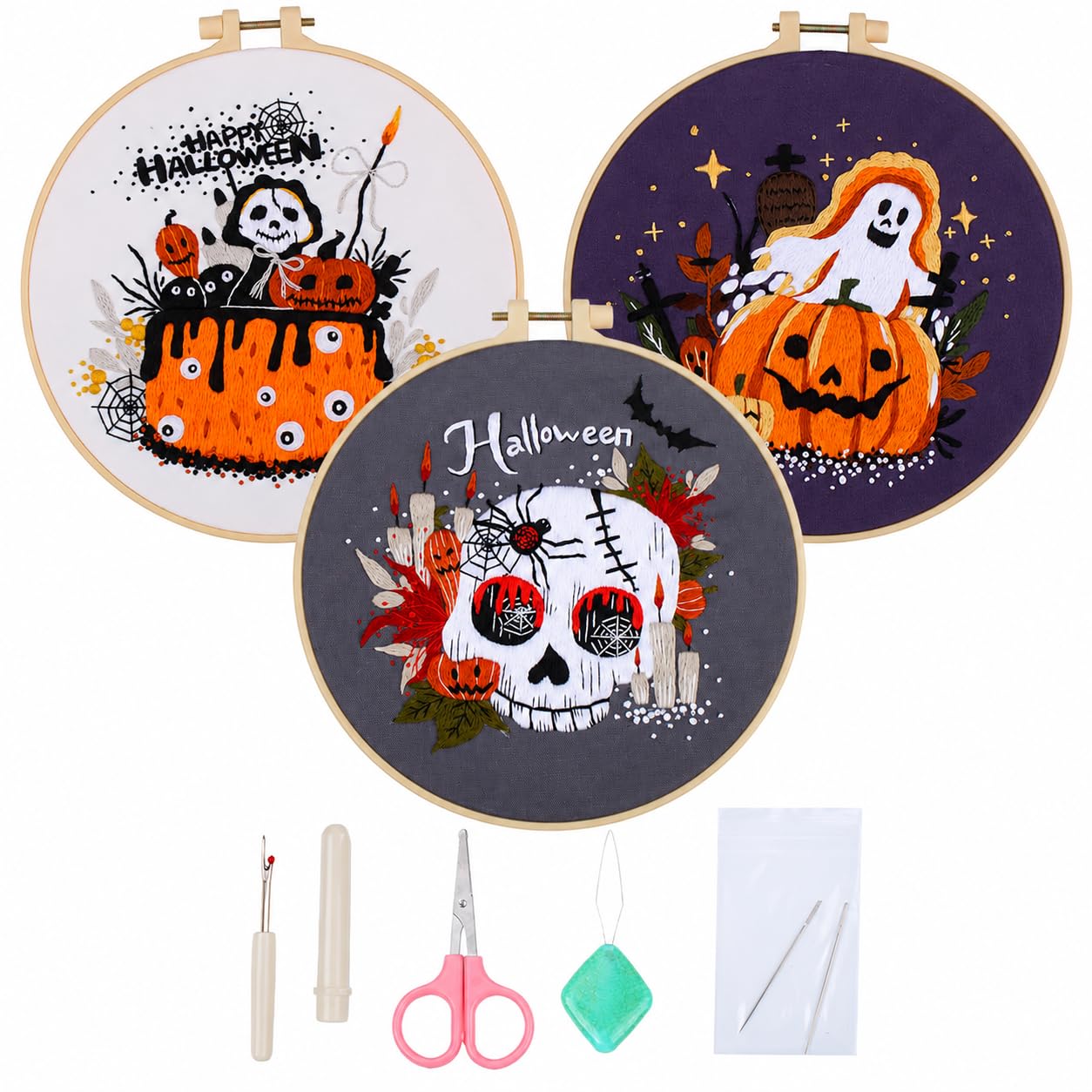 Christmas Embroidery Kits - 3 Festive Designs -11