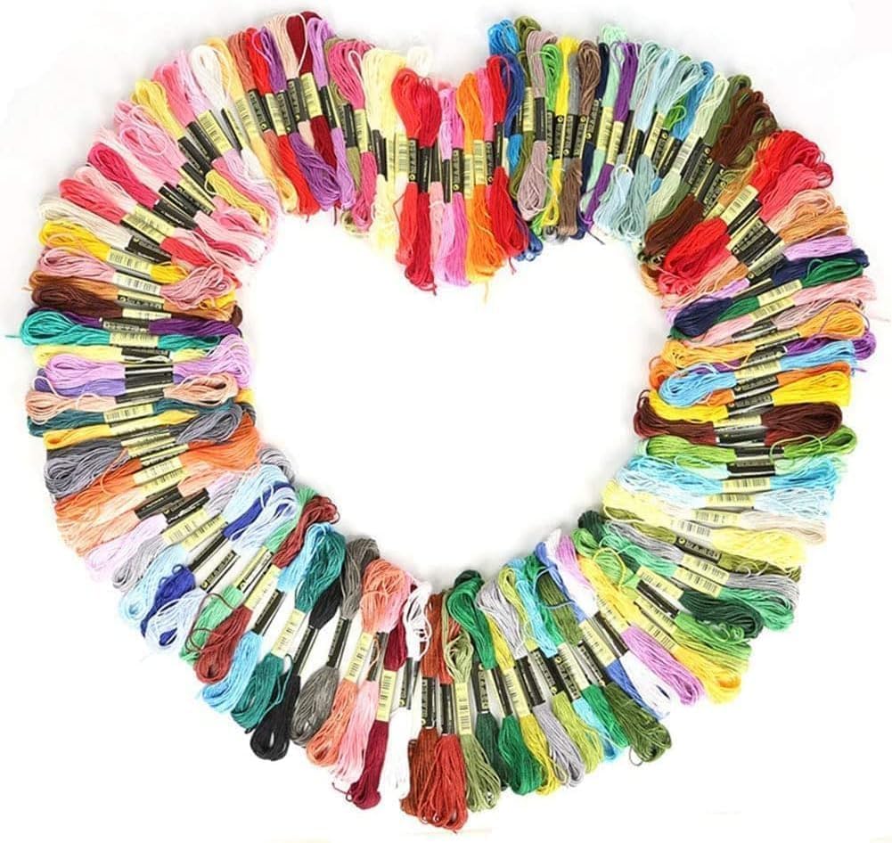 8Pcs Blue 7.5m Cotton Stitch Embroidery Thread Floss DIY Friendship Bracelets Floss Craft Sewing Skeins Fashion Embroidery Floss for Arts, Crafts and Sewing, Embroidery Floss