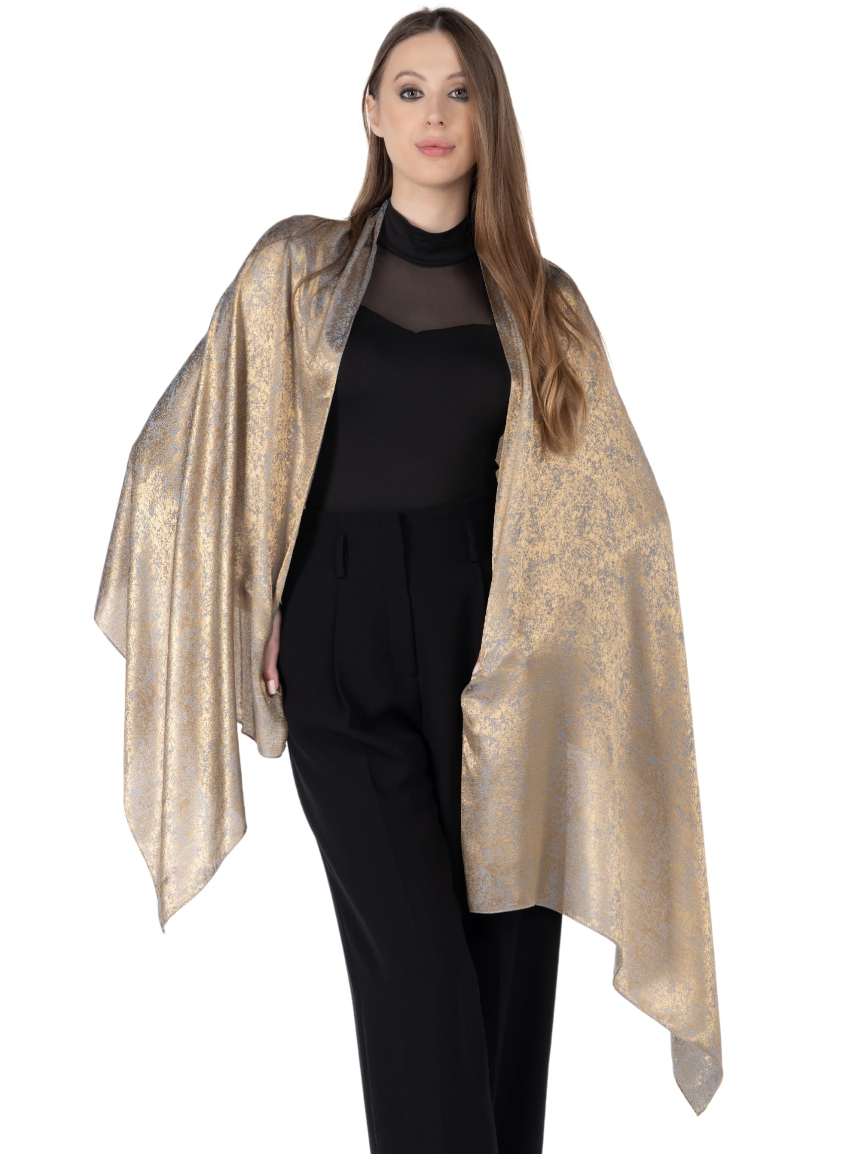 Envy Us BoutiqueEnvy Us Iridescent Elegant Evening Shawl and Wrap, Summer Scarf, Pashmina, Head Scarf