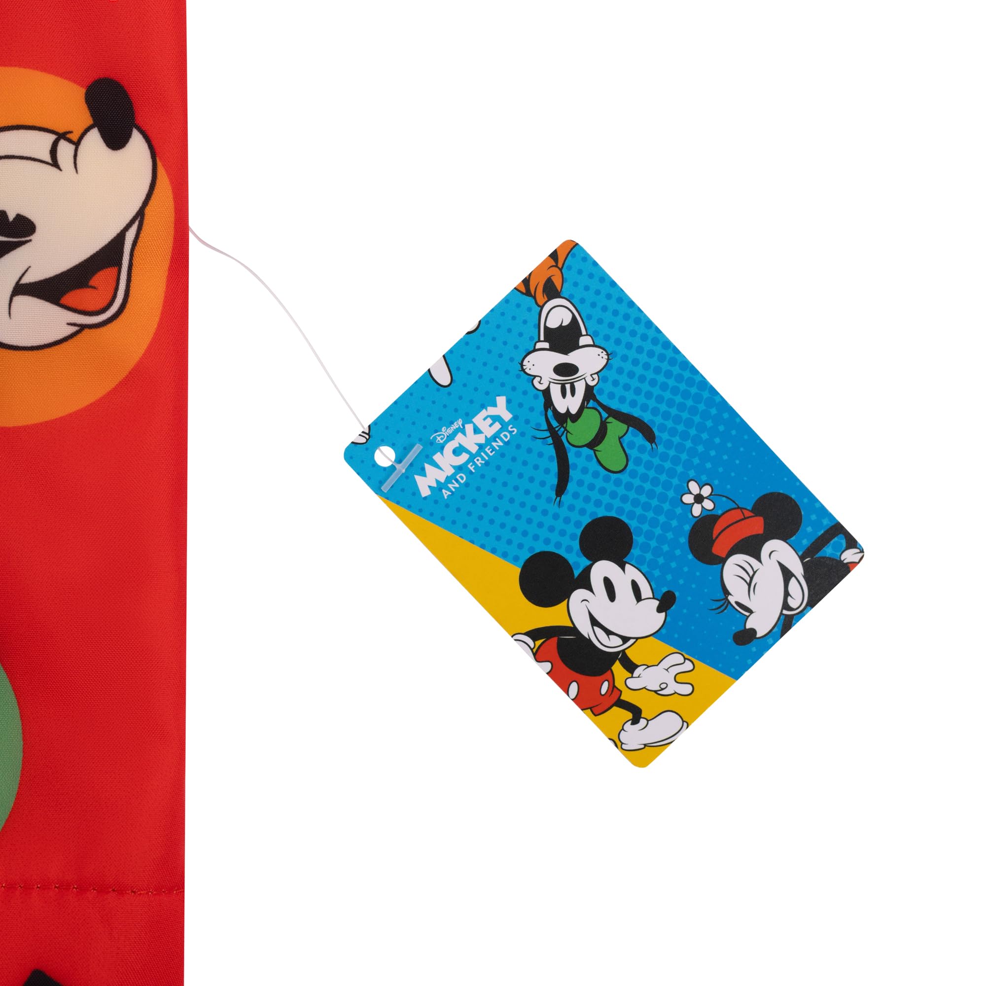 Disney Mickey Mouse Chubasquero con capucha, chaqueta con forro polar aislante, Mickey Mouse, Rojo