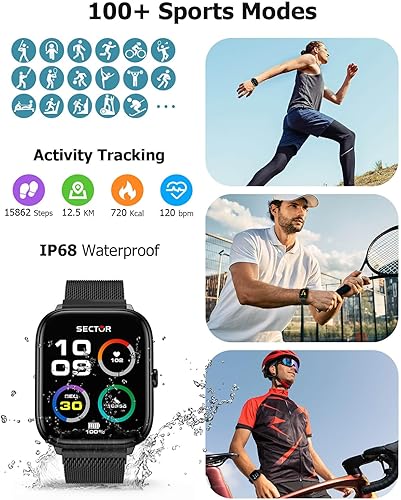Vista 7 de Smart Watch for Men with Blood Pressure Monitor, 2.06" AMOLED Always-On Display, IP68 Waterproof Fitness Tracker, 118 Sports Modes, Heart Midnight
