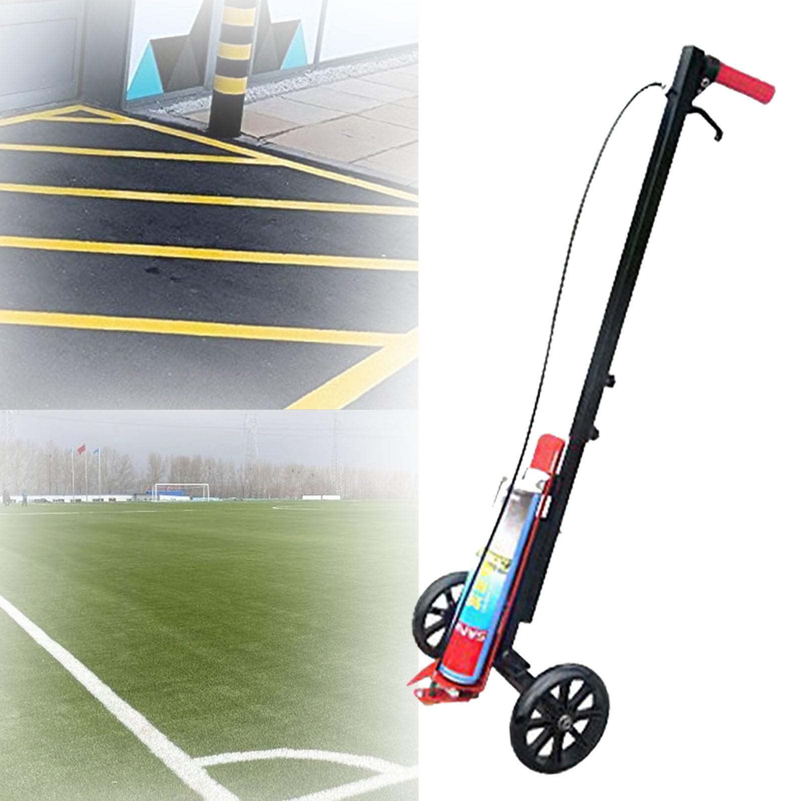 asdchZen Road Surface Marking Applicator With Guide Mark - Detachable And Foldable Machine For Easy Parking Lot Marking And Surface Painting In Car Parks, Schools, And Sports Surfaces,