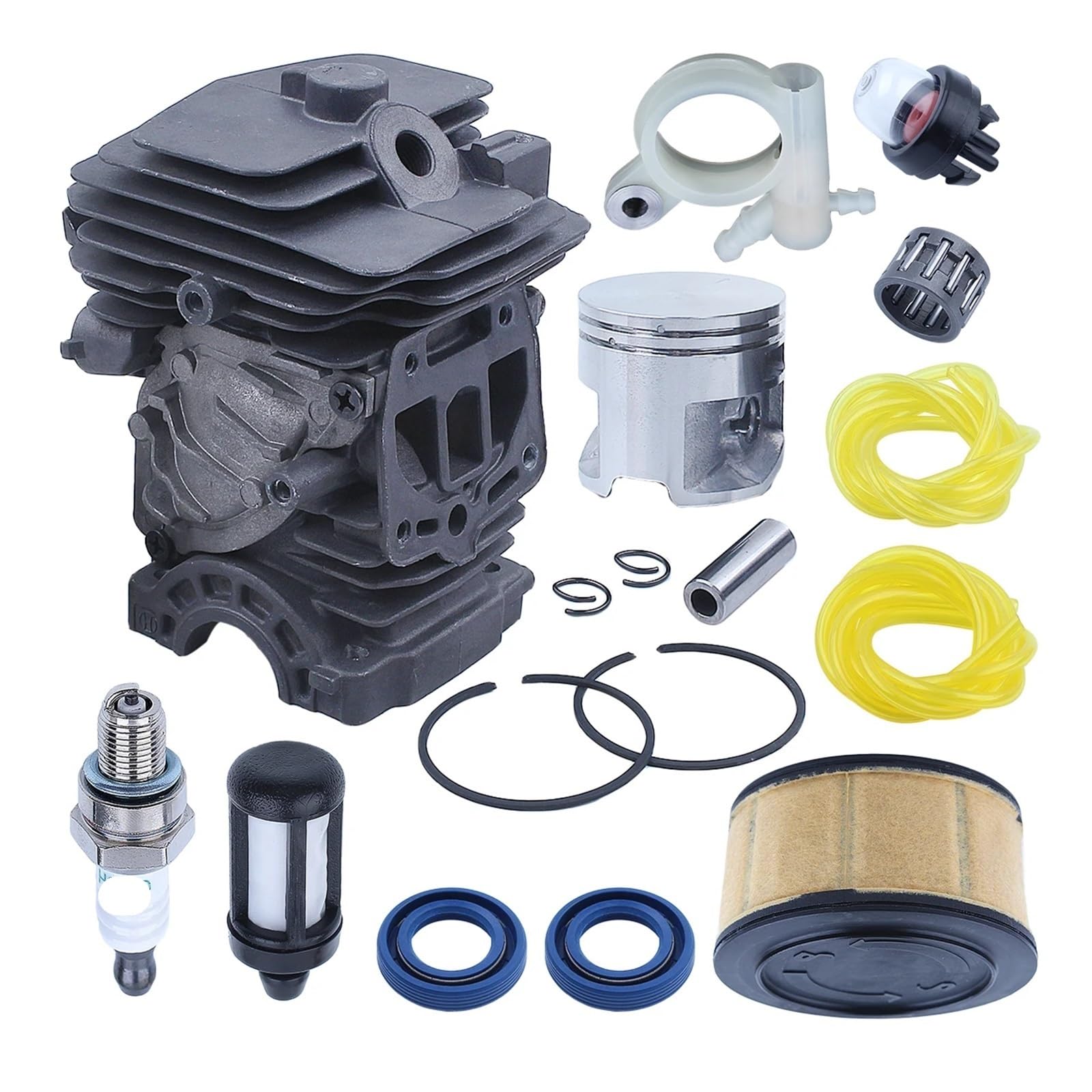Kit de Filtro de Aire y Aceite for pistón de Cilindro de 44 mm for Motosierra MS251. Reemplazo OEM for 1143 020 1207, 1143-020-1207.