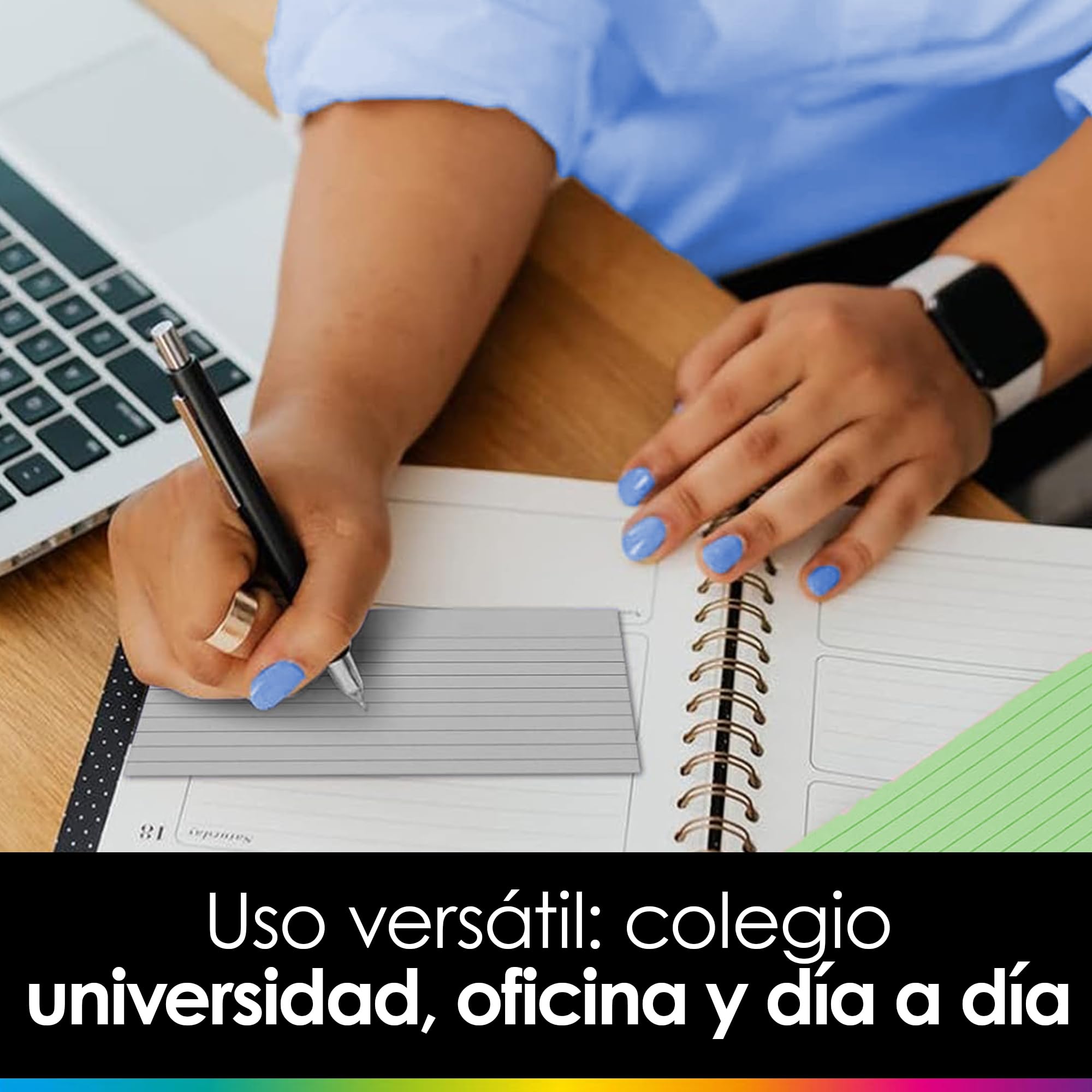 OfficeTree 250x Flashcards A6 A Righe 5 Colori Schede Indice per Scuola e Studio