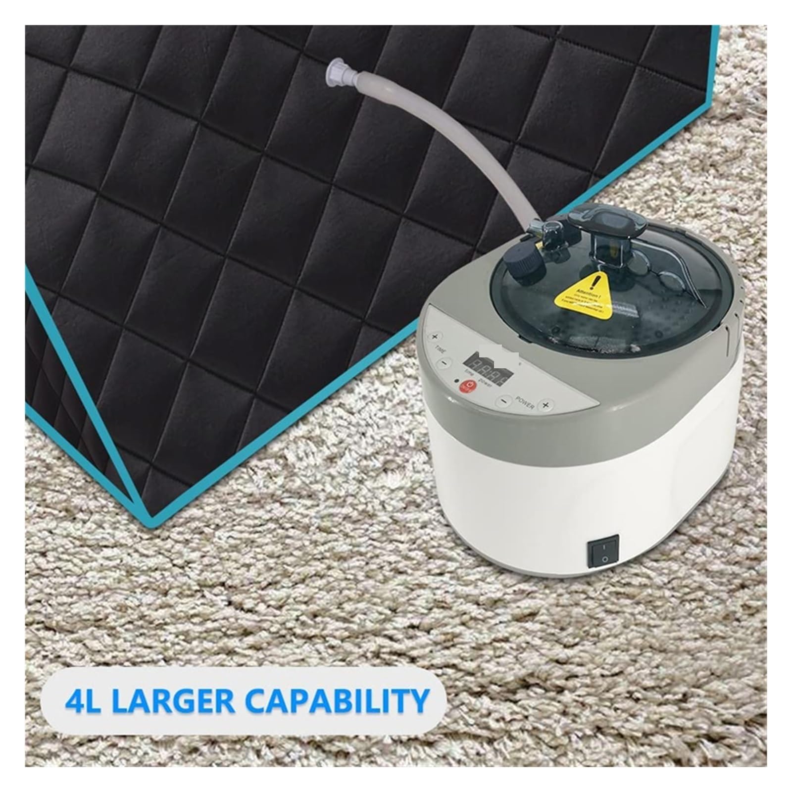 Sauna Portatile, Set sauna a e domestica for tutto il corpo, sauna spa for una persona grande pentola a e da 4 litri con terapia disintossicante a controllo remoto della temperatura temporale(Grey)