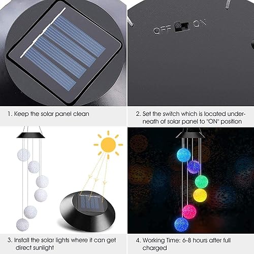 Miniatura 7 de Solor Linterna eólica portátil con sonido