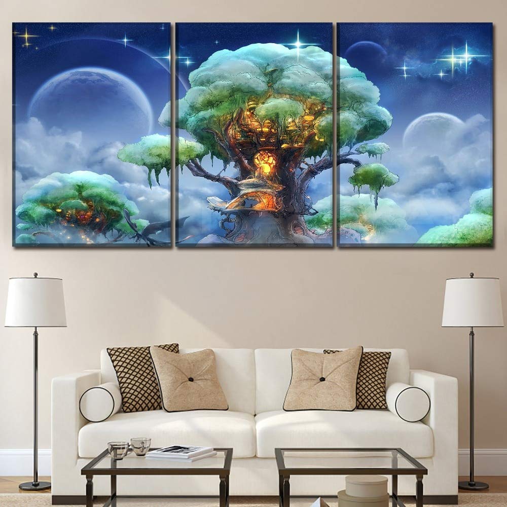 Toile peinture 3 pièces magique pour transformer l'atmosphère de votre intérieur
