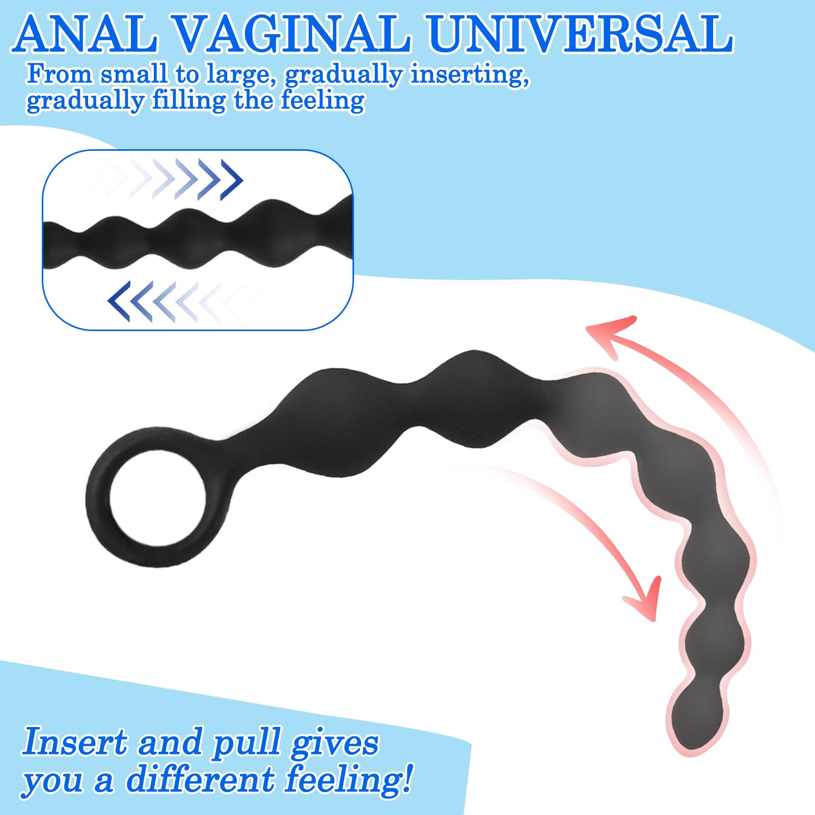 BDSMLOVE 2pcs Palline anali in Silicone Kit, Plug Anale Sex toys Plug Analesex Dildo Anal Plug, Butt Plug Sex Toys per uomini donne coppie principianti professionali