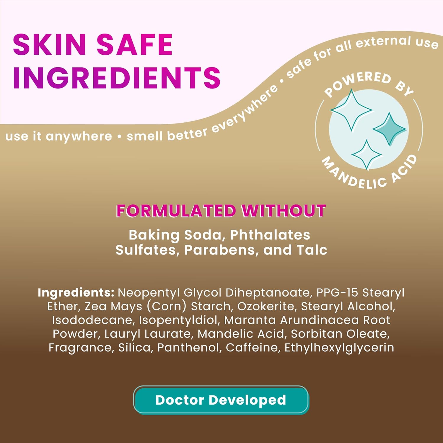 Lume Whole Body Deodorant - Smooth Solid Stick - 72 Hour Odor Control - Doctor Developed - Aluminum Free, Baking Soda Free and Skin Loving - 2.6 Ounce (Pack of 2) (Vanilla Bliss) - Image 4