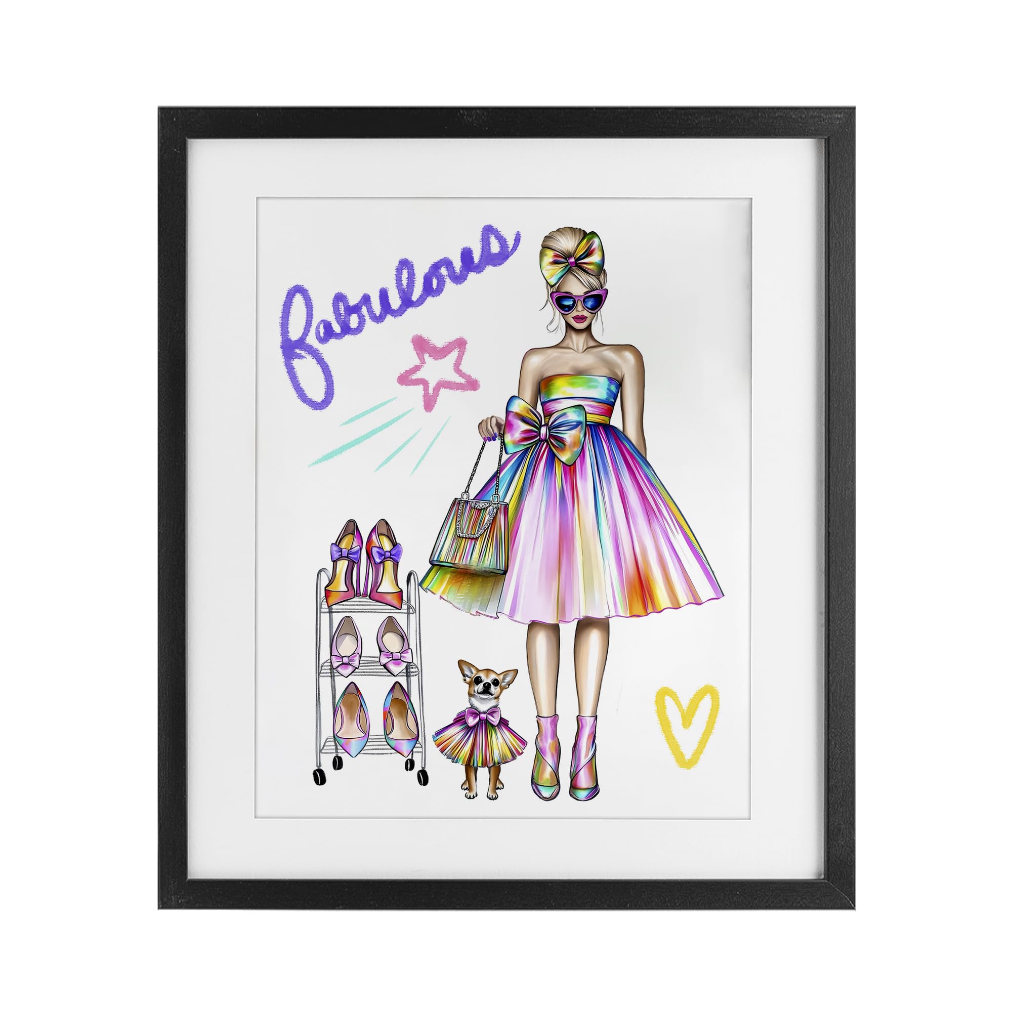 Affiche encadrée en verre de haute qualité Stupell Industries, œuvre Jess Stempel exclusive