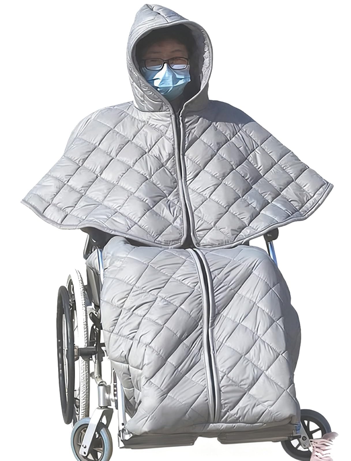Manta Térmica para Silla De Ruedas, Saco para Silla De Ruedas, Manta Gruesa con Forro Polar, Impermeable, Funda para Piernas para Silla De Ruedas, Accesorio para Silla De Ruedas A