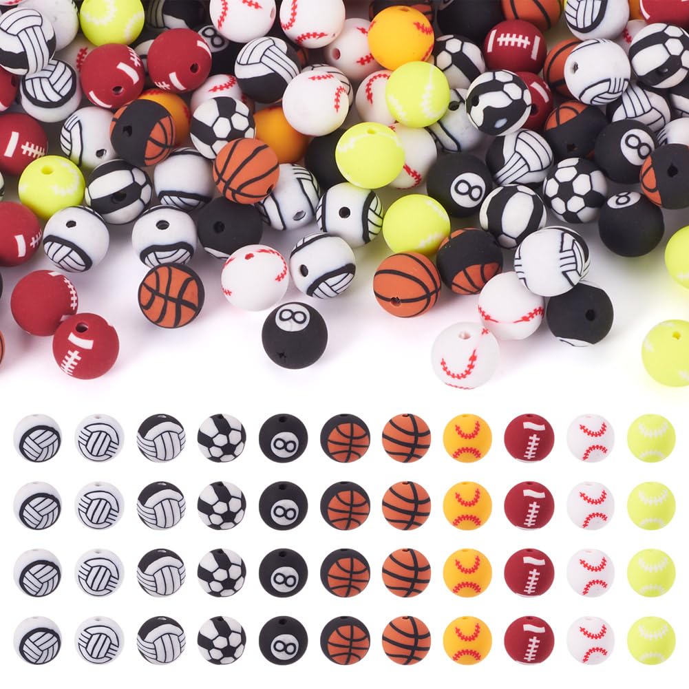 Perles en argile thème sport pour fabriquer des boucles d'oreilles uniques cet été