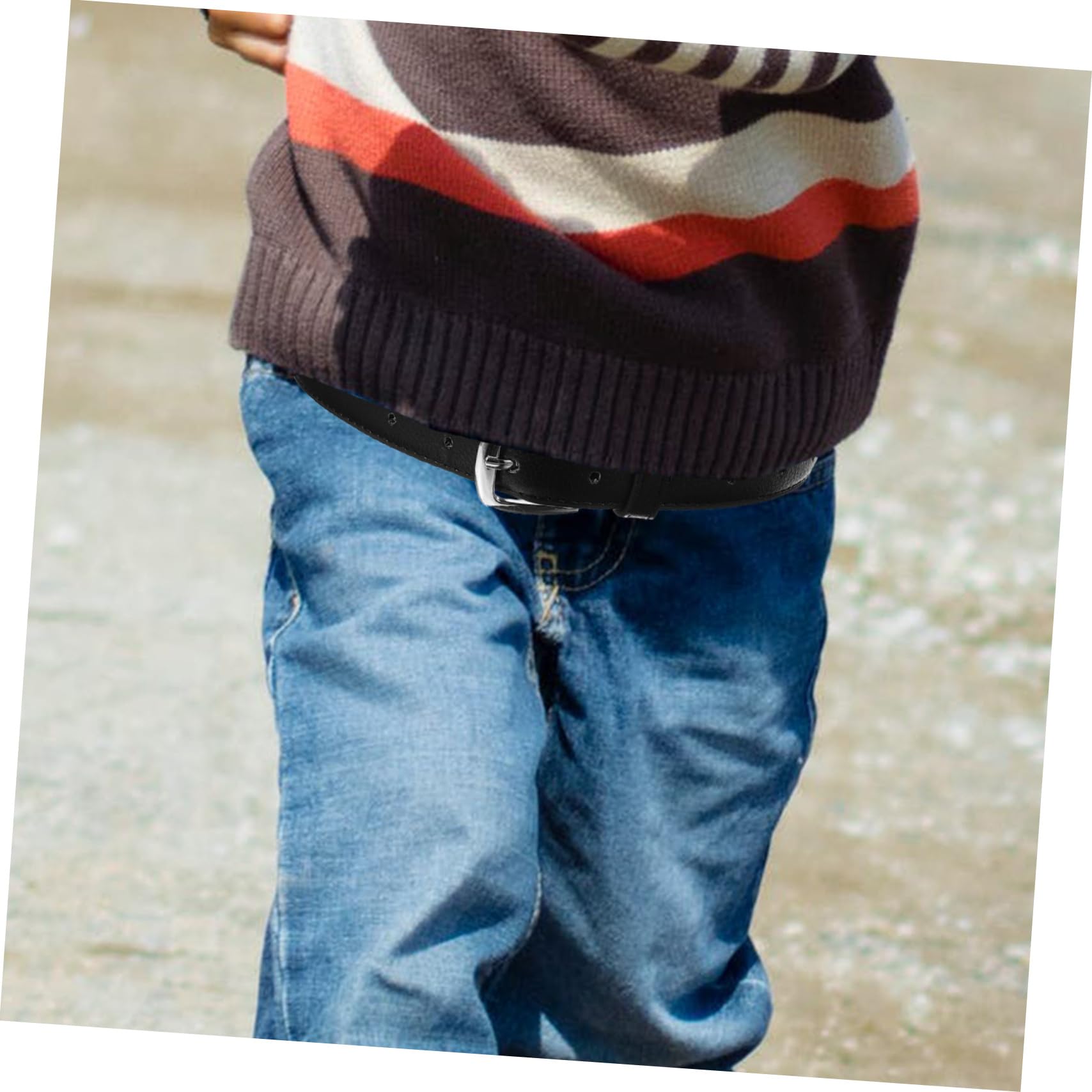 TOVINANNA 4pcs Boys Leather Belt for Classic Waist Strap for Ages Versatile Design for Pants Durable Fashion Accessory for Everyday Wear