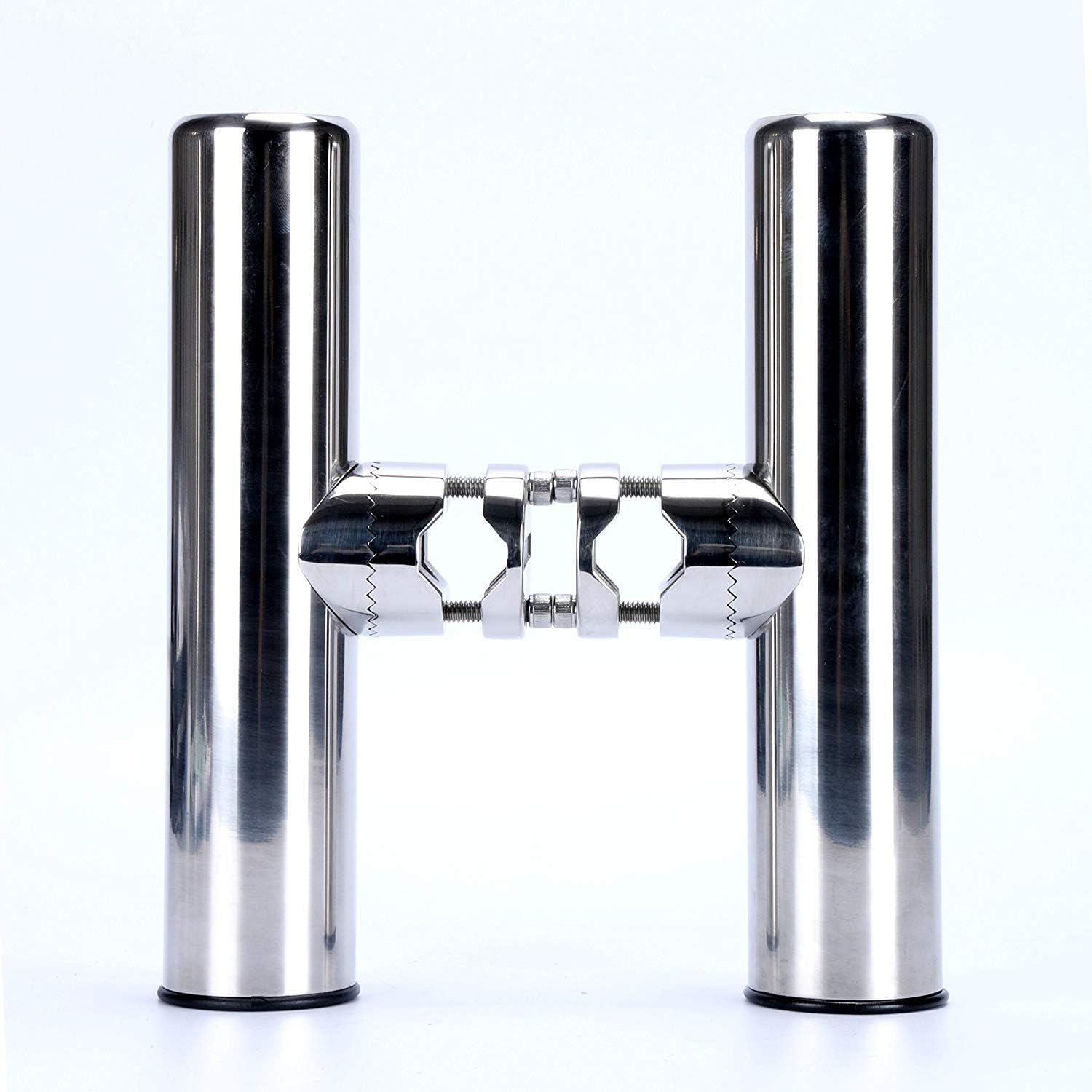 Amarine Made Boat Rod Holders Clamp Stainless Steel Rod Holders Clamp on Fishing Rod Holder for Rails 22mm (7/8") to 25mm (1") diam (2 PCS)