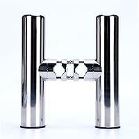 Vista 4 de Amarine Made Abrazadera de acero inoxidable para cañas de barco, soporte de caña de pescar para rieles de 0.866 in (7/8 pulgadas) a 0.984 in