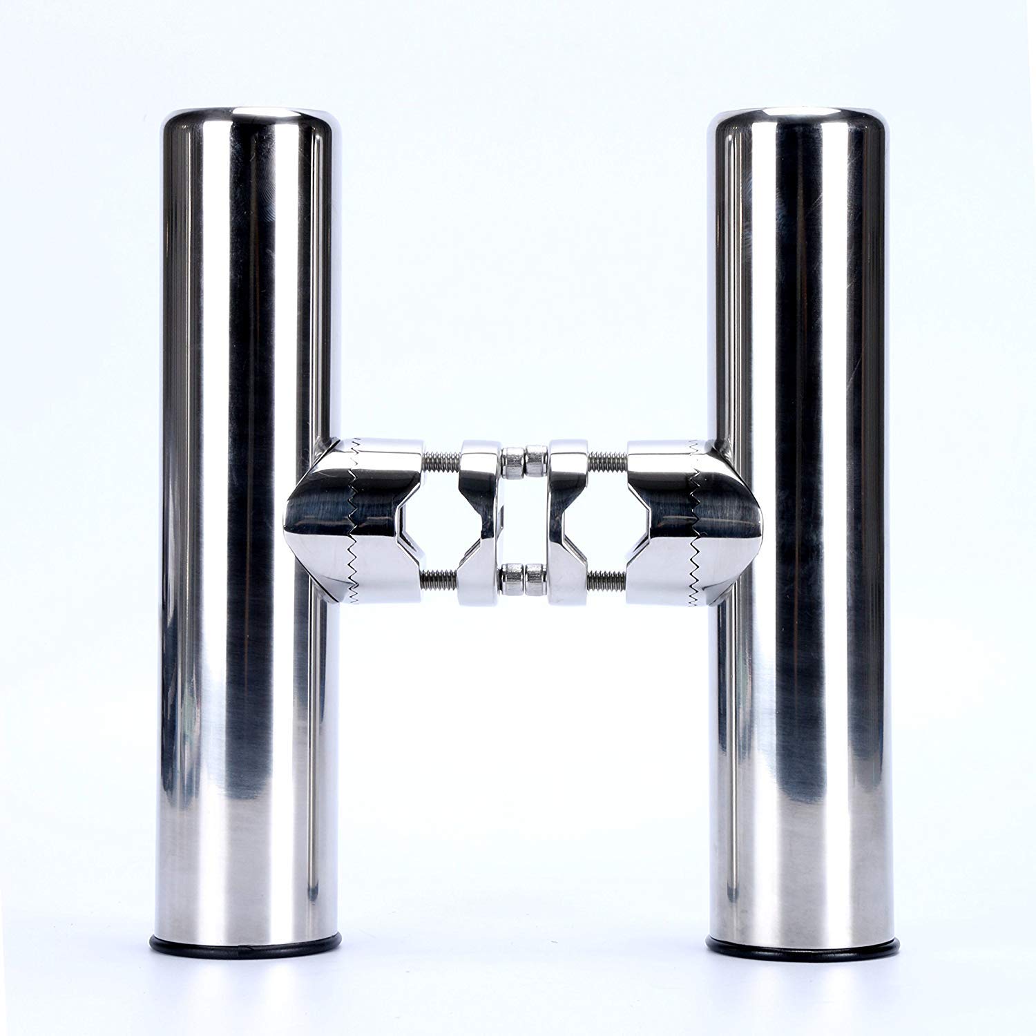 Amarine-made - Supporto per canna da pesca con morsetto in acciaio inox da 22 mm a 25 mm di diametro (2 pezzi)