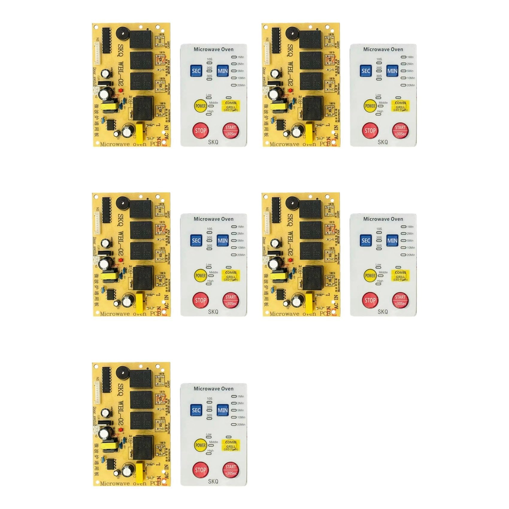Hndhbfgrt 5X Universal Microwave Power Supply Control Board Repair Computer Microwave Oven Computer Board Membrane Keypad