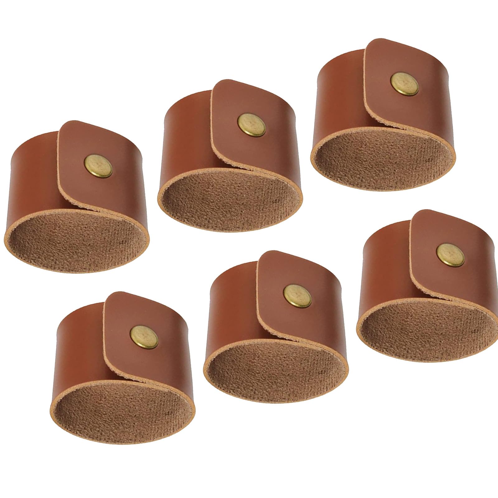 Tsophreniq 6pcs PU Leather Napkin Rings for Weddings and Banquets Holders Elegant Formal Dinner Accessories PU Holders