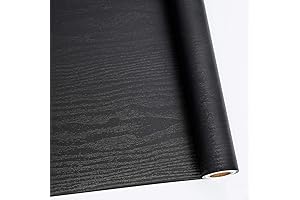 Abyssaly Black Wood Peel and Stick Wallpaper