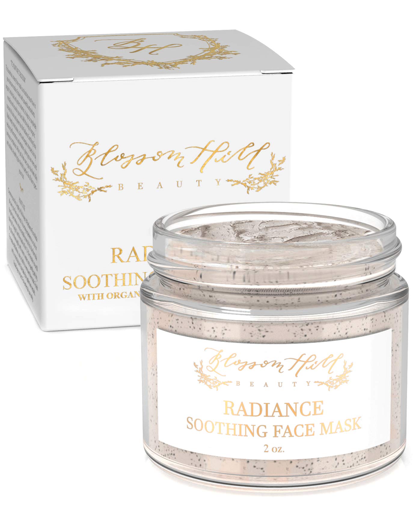 ORGANIC Hydrating Clay Face Mask - Anti Aging Facial Treatment for Dry, Oily, or Normal Skin - Natural Clean Beauty Skin Care for Cleansing & Exfoliating - Wash Off Detox Body Mud Masks for Women