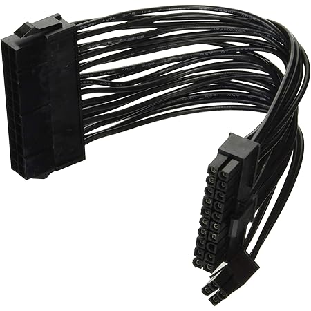 Amazon Co Jp Ainex Atx用電源延長ケーブル 15cm Wax 2415b Bk パソコン 周辺機器