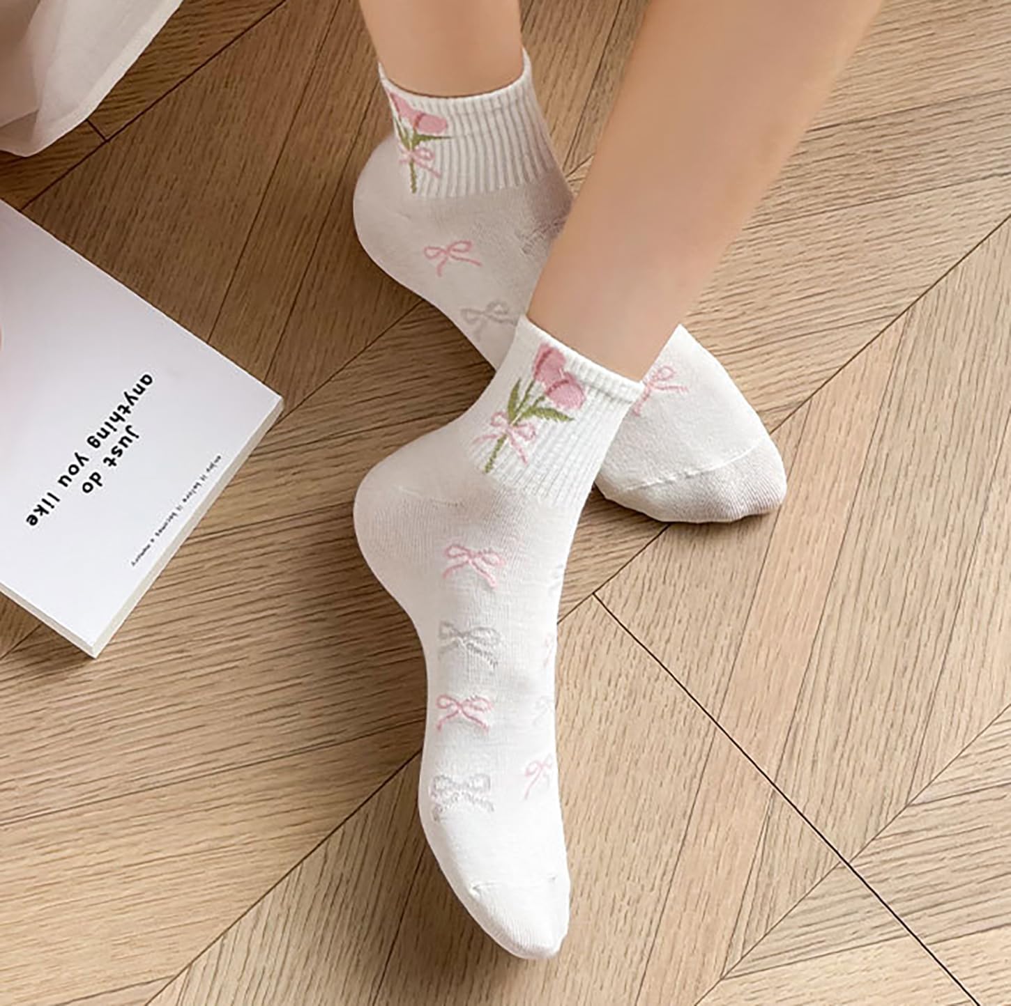 YYaaloa Women Above Ankle Crew Socks Soft Cotton Casual Calf Workout Socks