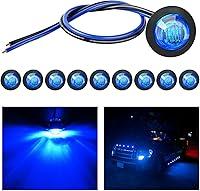 Vista 1 de Nilight 10 luces LED redondas de 3/4 de pulgada, indicadores laterales delanteros y traseros, lámpara de marcador de bala para camión, RV, coche